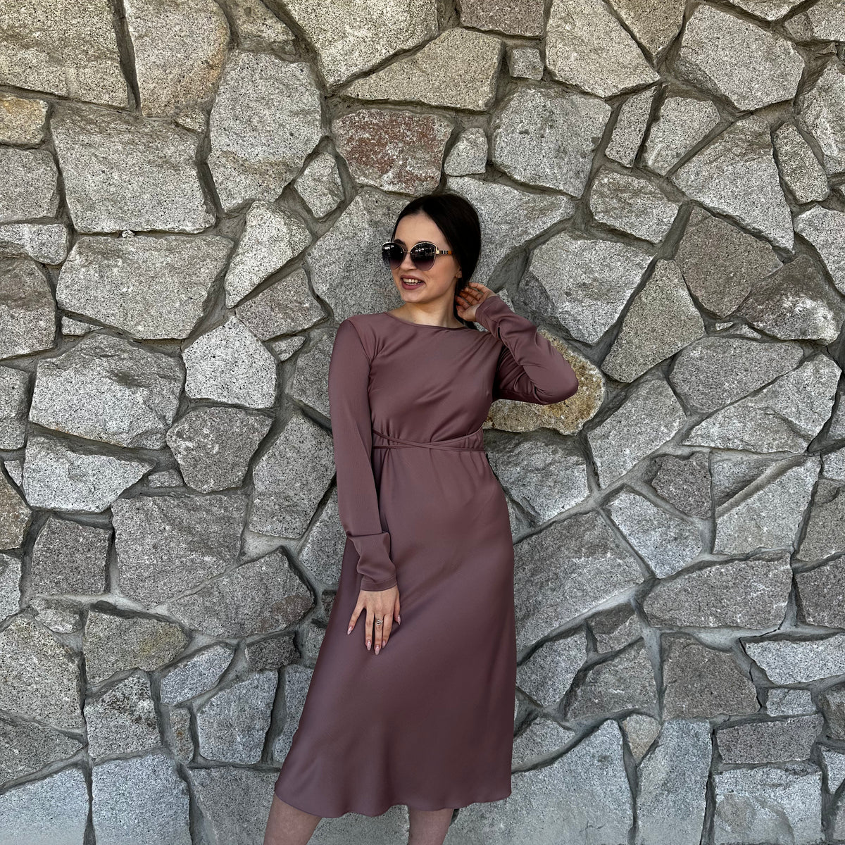 Midi Slip Dusty Rose Dress – Coatashop